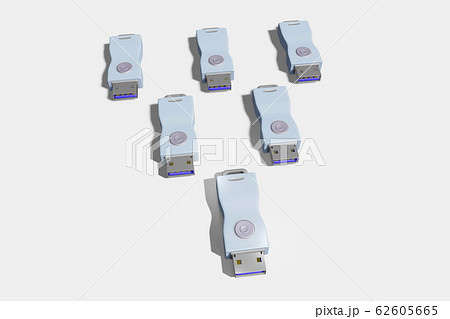 USBメモリ(3DCG：白バック) 62605665