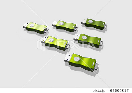 USBメモリ(3DCG：白バック) 62606317