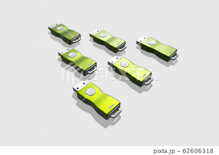 USBメモリ(3DCG：白バック) 62606318