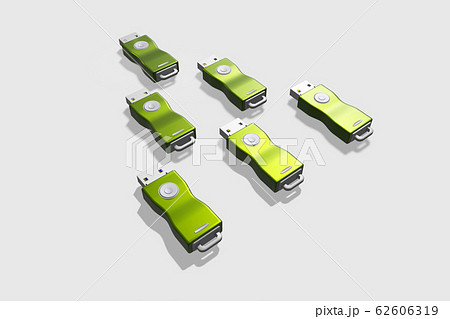 USBメモリ(3DCG：白バック) 62606319