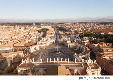 Saint Peter square aerial view, Vatican city 62606366