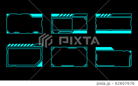 abstract frames technology futuristic interface hud vector design for ui games. 62607676
