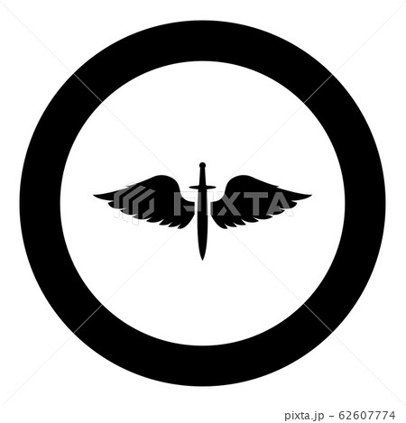 Wings and sword symbol cadets Winged blade weapon 62607774