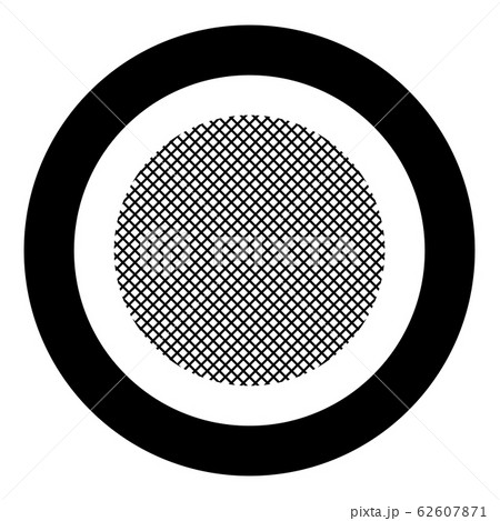 Round filter material icon in circle round black Round filter material icon in circle round black 62607871