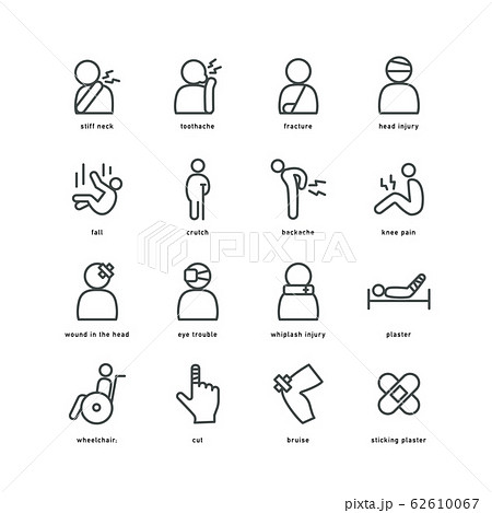INJURY ICON SET 62610067