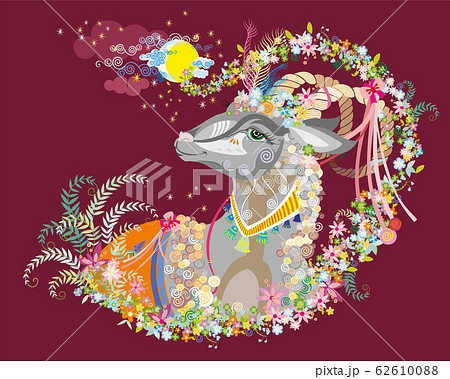 Background with decorative goat Background with decorative goat 62610088