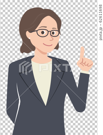 案内するスーツ女性 62611698