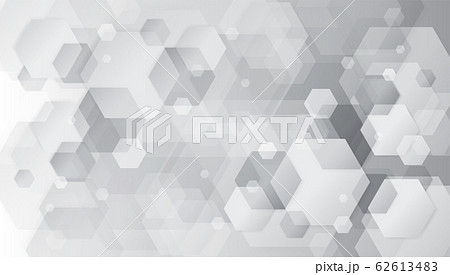 Abstract geometric white and grey hexagonal design background. 62613483