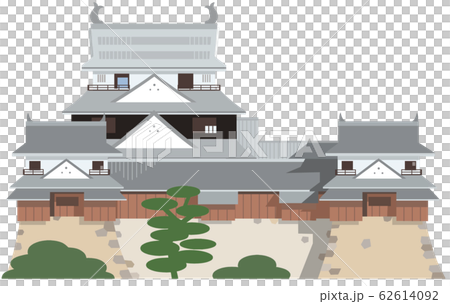 松山城イメージ　観光地イラストアイコン 62614092
