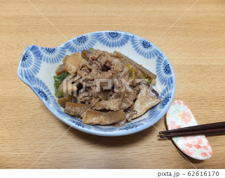 牛肉とごぼうとエリンギの炒め煮 牛肉とごぼうとエリンギの炒め煮 62616170