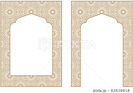 Rectangular frame with traditional Arabic ornament 62616618