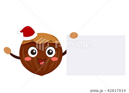 Mascot Chestnut Board Illustration Mascot Chestnut Board Illustration 62617014