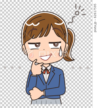 女子高生のイラスト 女子 女  中学生 ブレザー マンガ アニメ 62617595