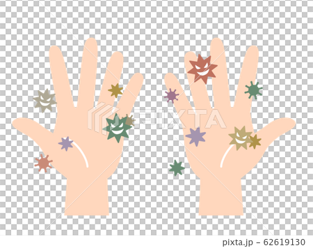 手 ばい菌顔あり 手 ばい菌顔あり 62619130