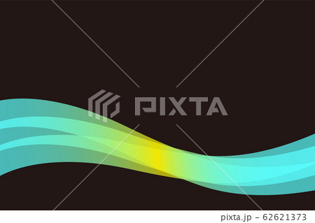 蛍光色のグラデーションの波型の背景素材のイラスト素材