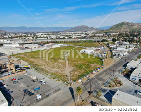 Aerial view to industrial zone and company storage warehouse in RIverside Aerial view to industrial zone and company storage warehouse in RIverside 62622862