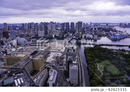 （東京都）東京都市風景　築地市場跡・浜離宮・晴海方面 62625335