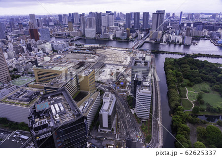 （東京都）東京都市風景　築地市場跡・浜離宮・晴海方面 62625337