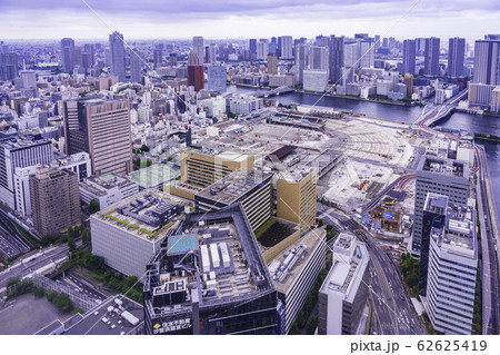 （東京都）東京都市風景　築地市場跡 62625419