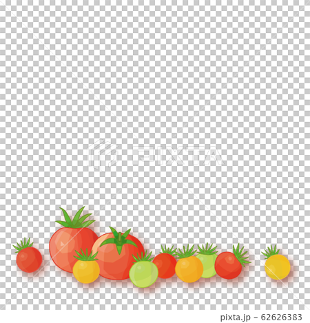 トマト プチトマト フレーム ライン のイラスト素材 [62626383] - PIXTA