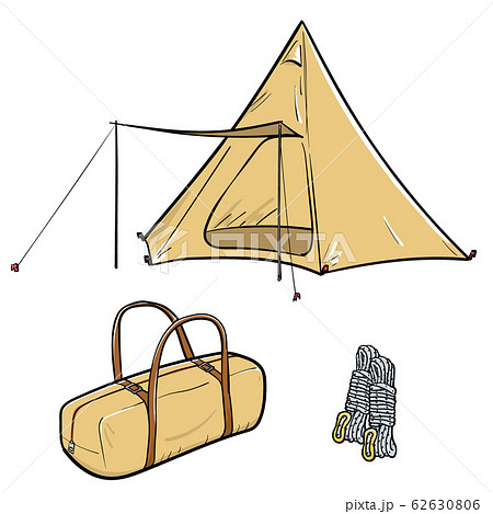 キャンプ用品 テントのイラスト素材