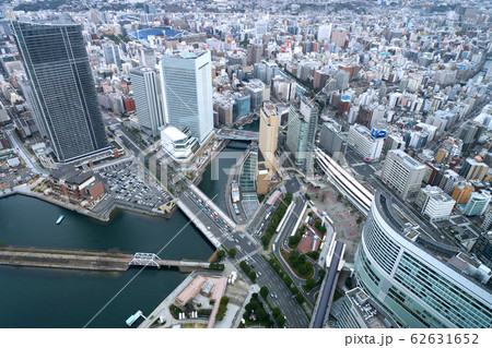 日本の横浜都市景観 桜木町駅などを望む=2020年2月4日撮影 日本の横浜都市景観 桜木町駅などを望む=2020年2月4日撮影 62631652