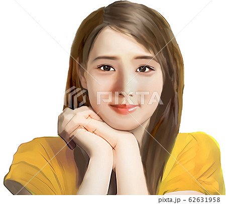 懇願する女性のイラスト素材