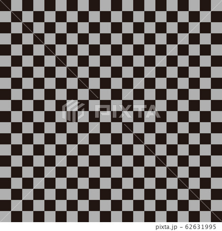 市松模様　黒×グレー2　S 62631995