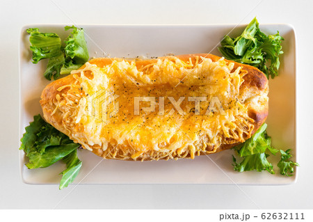 Georgian national pie khachapuri with cheese, butter and salad 62632111