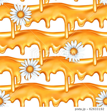 Seamless dripping honey pattern 62633192