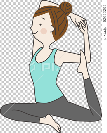 Yoga Dove pose Yoga Dove pose 62633293