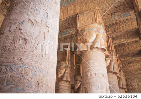 Beautiful interior of the Temple of Dendera or the Beautiful interior of the Temple of Dendera or the 62636104