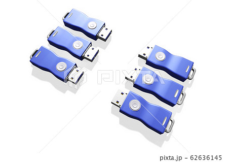 USBメモリ(3DCG：白バック) 62636145