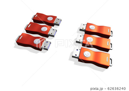 USBメモリ(3DCG：白バック) 62636240
