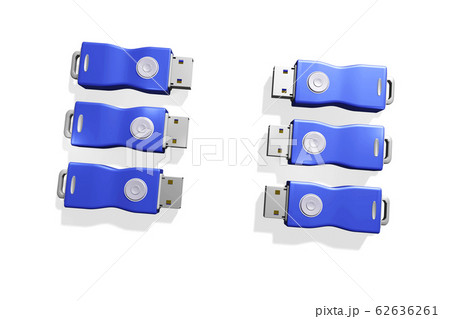 USBメモリ(3DCG：白バック) 62636261