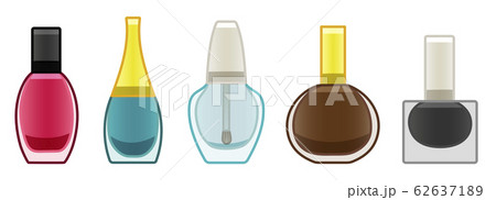 Vector nail polish set on white background 62637189