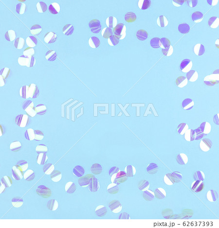 Pearl confetti on blue background. 62637393