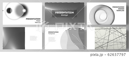 The vector illustration of the editable layout of the presentation slides design business templates. Geometric abstract background, futuristic science and technology concept for minimalistic design. 62637797