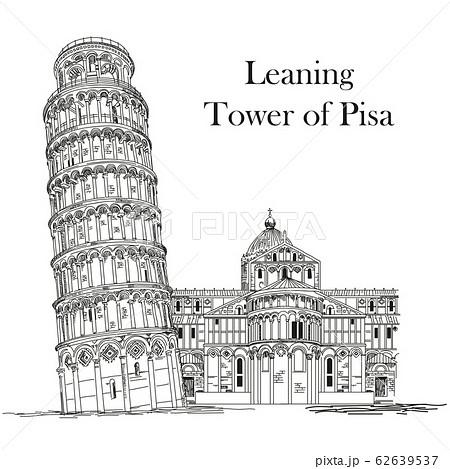 Leaning Tower Pisa Italy Isolated On Stock Illustration 535414390 |  Shutterstock