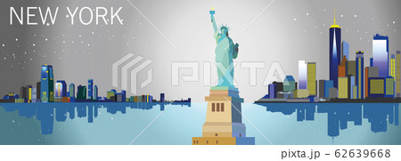 Colorful New York city silhouette Colorful New York city silhouette 62639668