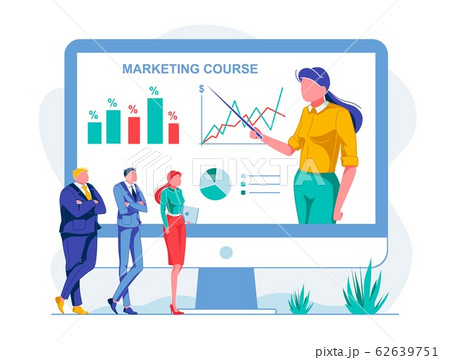 Vector Illustration is Written Marketing Course. 62639751