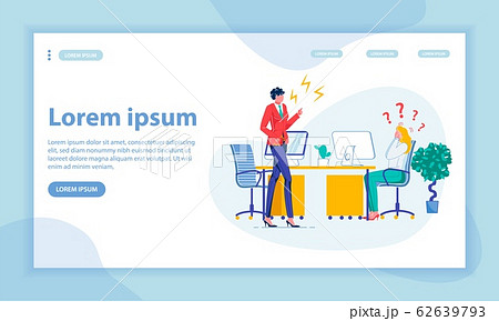 Executive Reprimand Landing Page Vector Template Executive Reprimand Landing Page Vector Template 62639793