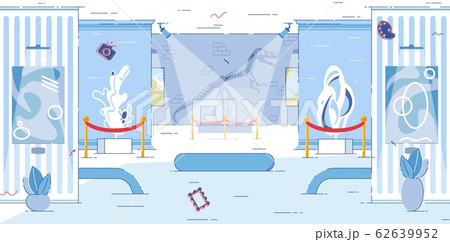 Museum Hall Interior. Lightened Spots for Exhibits Museum Hall Interior. Lightened Spots for Exhibits 62639952