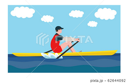 競技ボートのイラスト素材