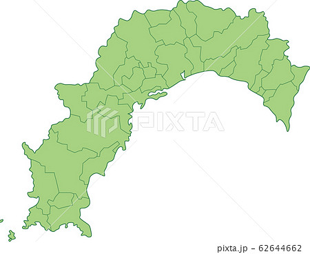 高知県の地図_市町村別 62644662