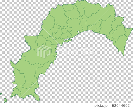 高知県の地図_市町村別 62644662