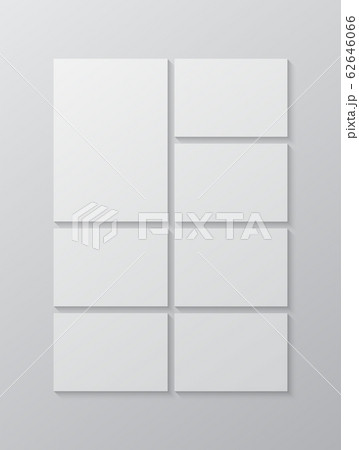 Vector empty collage board seven images, photos Vector empty collage board seven images, photos 62646066