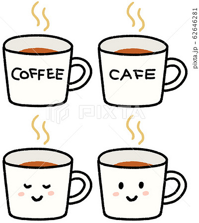 マグカップ カフェ コーヒー 紅茶のイラスト素材