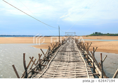 Bamboo bridge across Mekong, Kampong Cham, 62647194