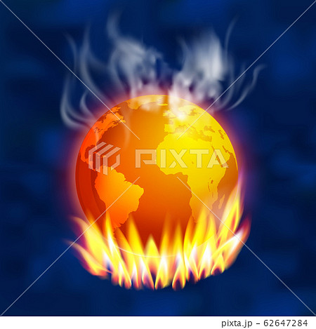 Global warming and smoke cover the world From the greenhouse condition. vector realistic file. Global warming and smoke cover the world From the greenhouse condition. vector realistic file. 62647284